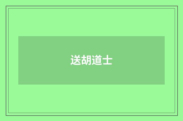 送胡道士