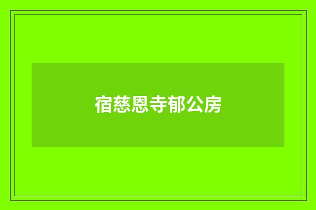 宿慈恩寺郁公房