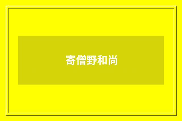 寄僧野和尚