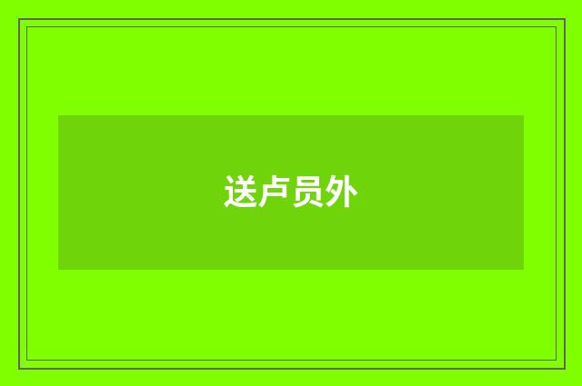 送卢员外