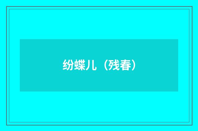 纷蝶儿（残春）