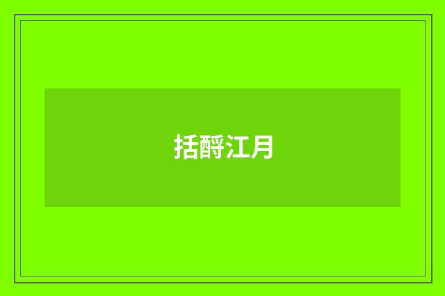 括酹江月