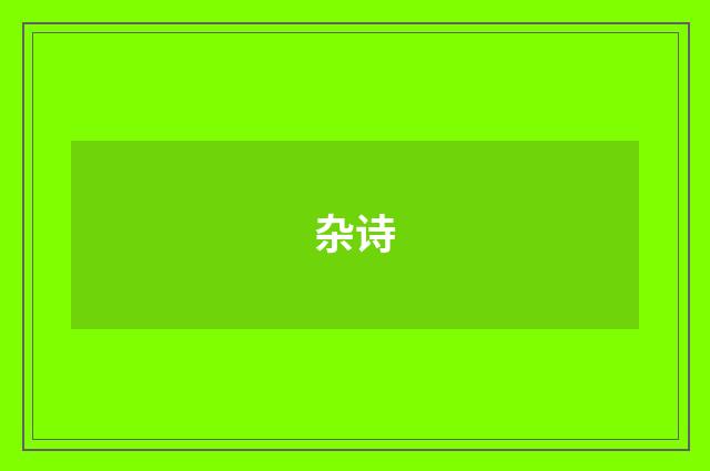 杂诗
