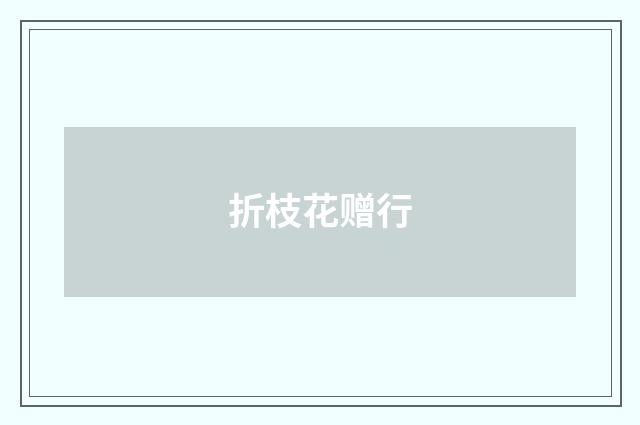 折枝花赠行