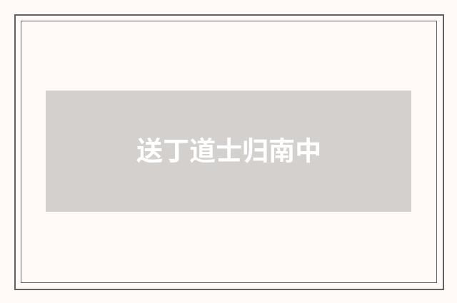送丁道士归南中