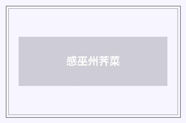 感巫州荠菜