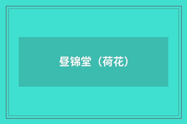 昼锦堂（荷花）