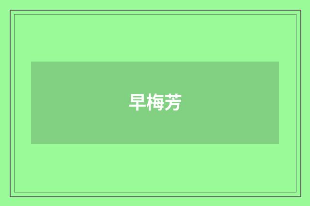早梅芳