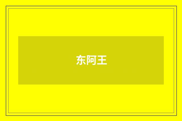东阿王