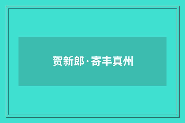 贺新郎·寄丰真州