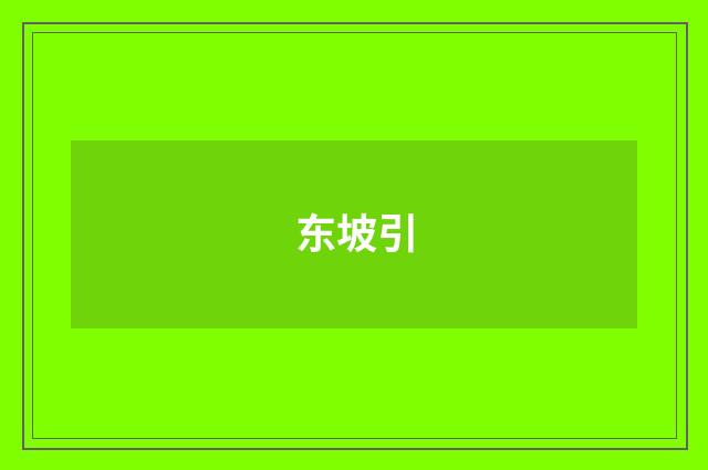 东坡引
