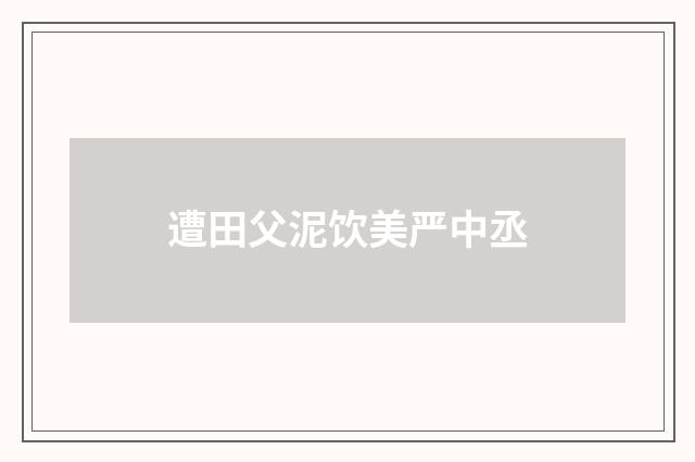 遭田父泥饮美严中丞
