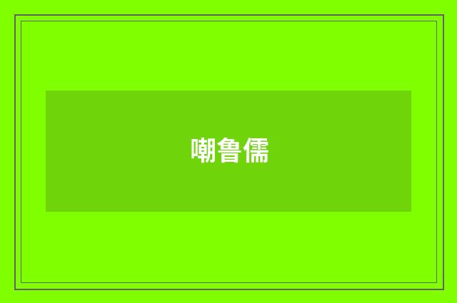 嘲鲁儒