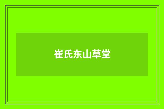 崔氏东山草堂