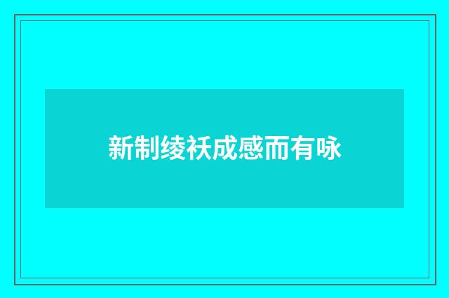 新制绫袄成感而有咏