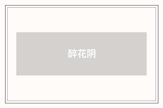 醉花阴
