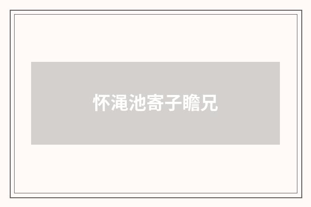 怀渑池寄子瞻兄