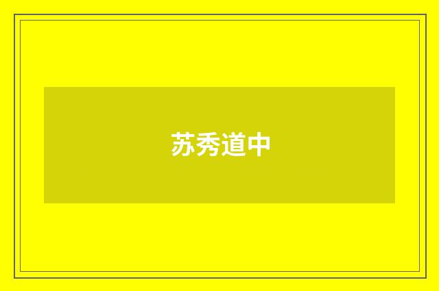 苏秀道中