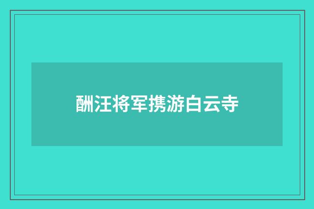 酬汪将军携游白云寺