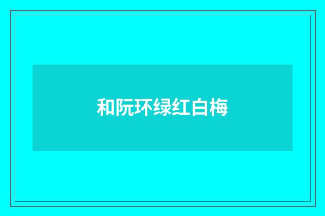 和阮环绿红白梅