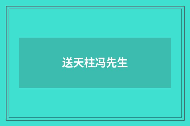送天柱冯先生