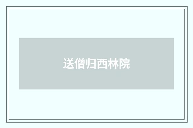 送僧归西林院
