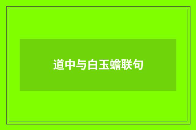 道中与白玉蟾联句