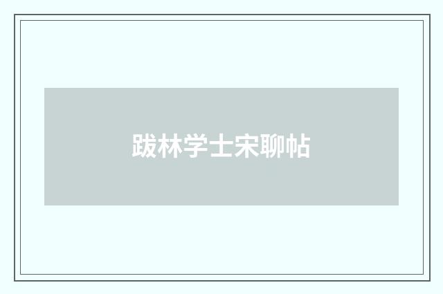 跋林学士宋聊帖