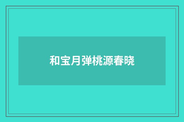 和宝月弹桃源春晓