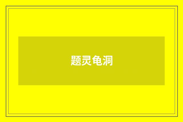 题灵龟洞