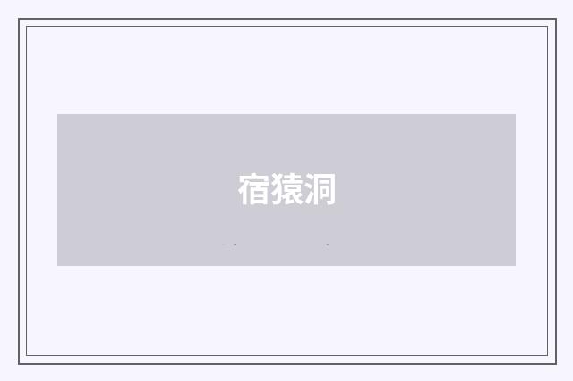 宿猿洞