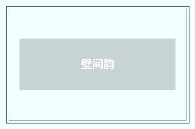 壁间韵