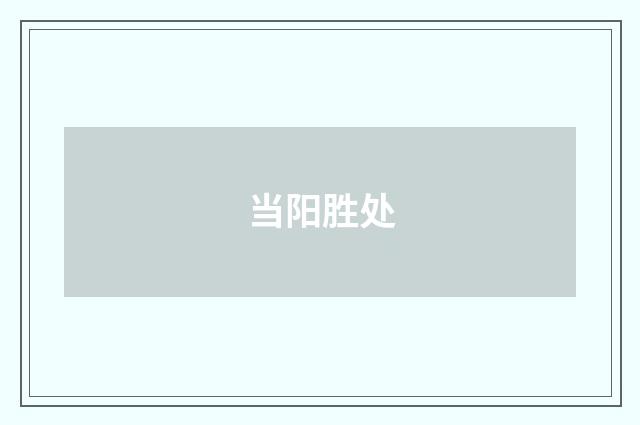 当阳胜处