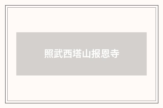 照武西塔山报恩寺