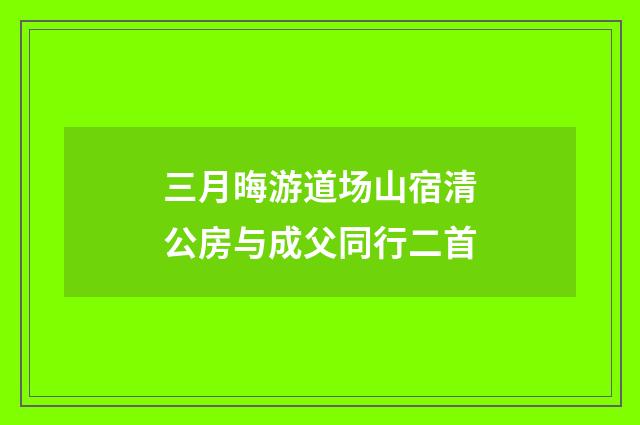 三月晦游道场山宿清公房与成父同行二首