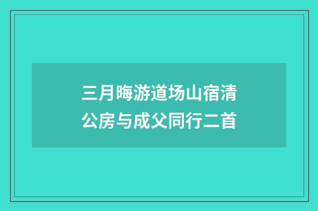 三月晦游道场山宿清公房与成父同行二首