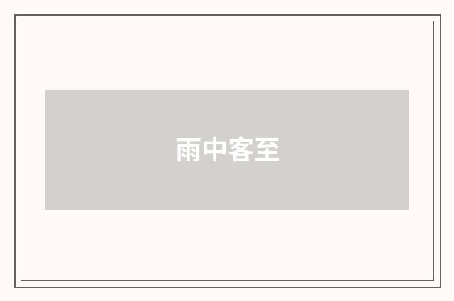 雨中客至
