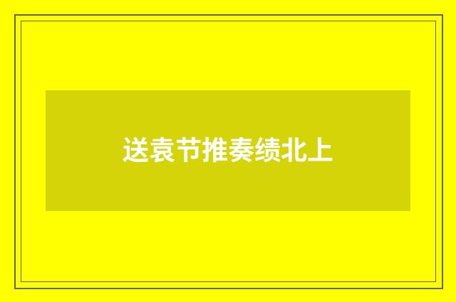 送袁节推奏绩北上