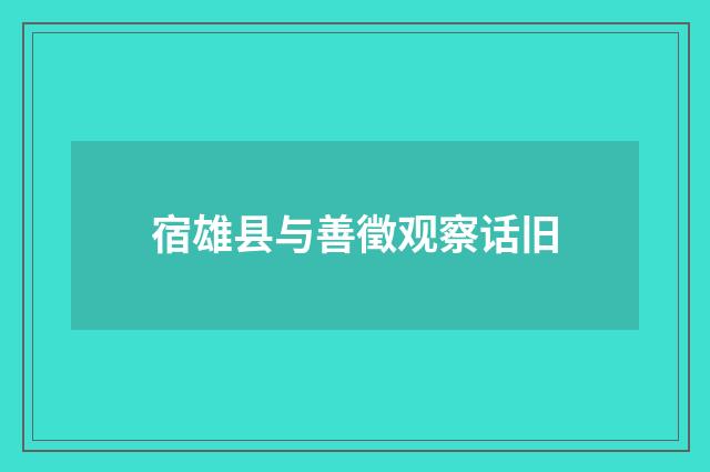 宿雄县与善徵观察话旧