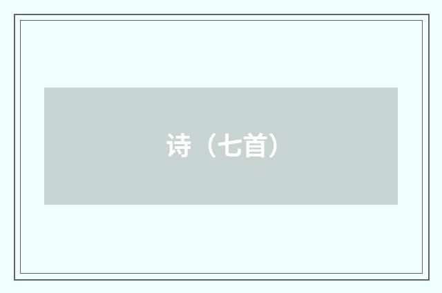 诗（七首）