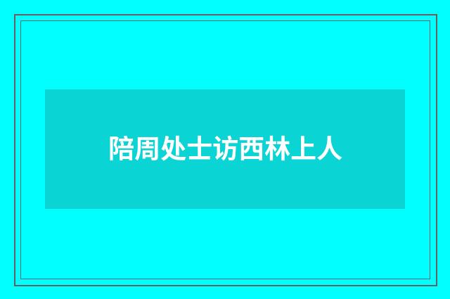 陪周处士访西林上人