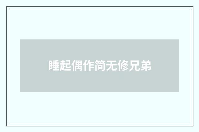 睡起偶作简无修兄弟
