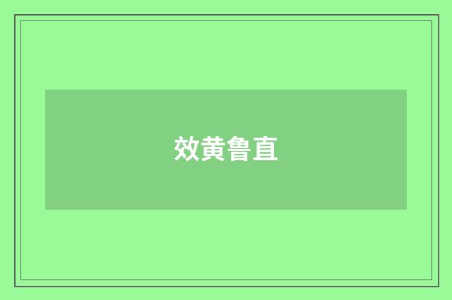 效黄鲁直