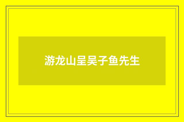 游龙山呈吴子鱼先生