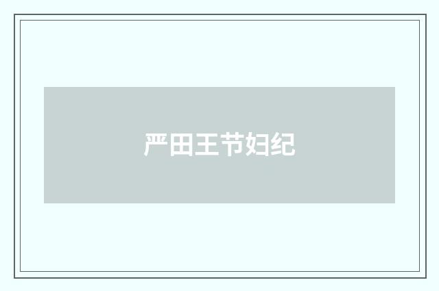 严田王节妇纪