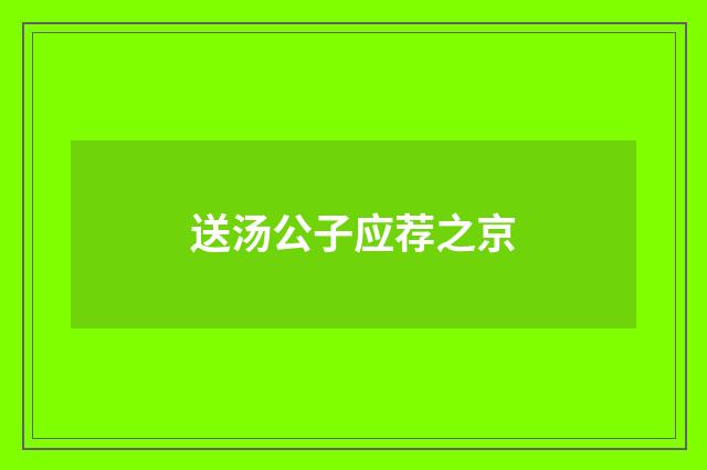 送汤公子应荐之京