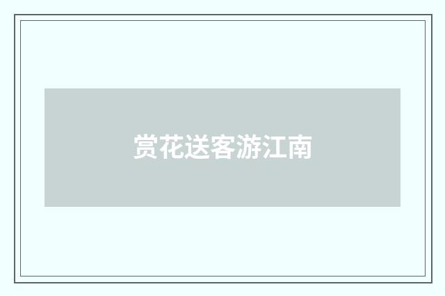 赏花送客游江南