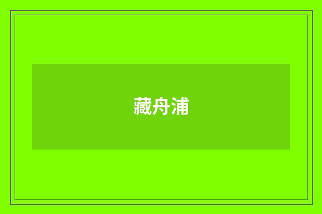 藏舟浦