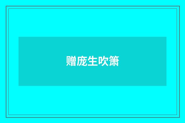 赠庞生吹箫