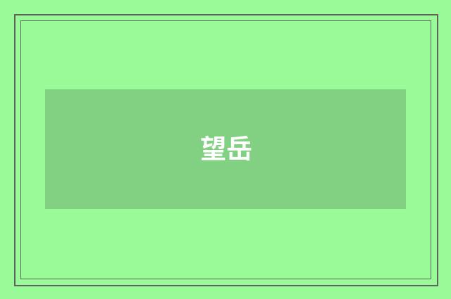 望岳